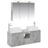 vidaXL Ensemble d'armoire de salle de bain 4 pc Gris b&eacute;ton