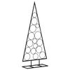 vidaXL Arbre de No&euml;l en m&eacute;tal pour d&eacute;coration noir 125 cm