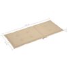 vidaXL Chaises de jardin lot de 2 et coussins beige Bois teck massif