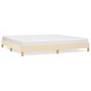 vidaXL Cadre de lit sans matelas cr&egrave;me 200x200 cm tissu