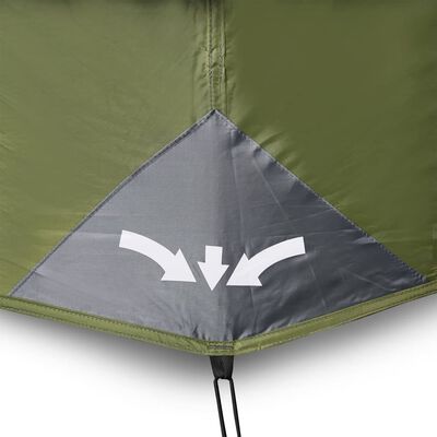 vidaXL Tente de camping avec lumière LED 9 personnes vert clair