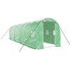 vidaXL Serre avec cadre en acier vert 16 m&sup2; 8x2x2 m