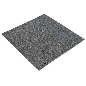 vidaXL Carreau de tapis Gris moyen 50 x 50 cm 4 pc PP et Bitume