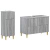 vidaXL Ensemble de 2 meubles de salle de bain ARNHEM Sonoma gris