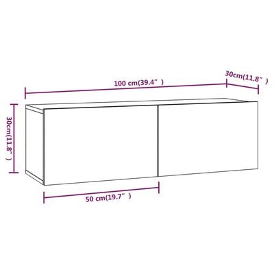 vidaXL Ensemble de meubles TV 4 pcs Noir Bois d'ingénierie