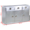 vidaXL Buffet avec 3 tiroirs Style vintage Aluminium