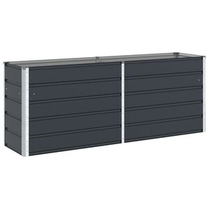 vidaXL Jardini&egrave;re Anthracite 195 x 50 x 75 cm Acier galvanis&eacute;