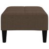 vidaXL Canap&eacute;-lit &agrave; 2 places avec tabouret Marron Tissu microfibre