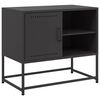vidaXL Meuble TV noir 68x39x60,5 cm acier
