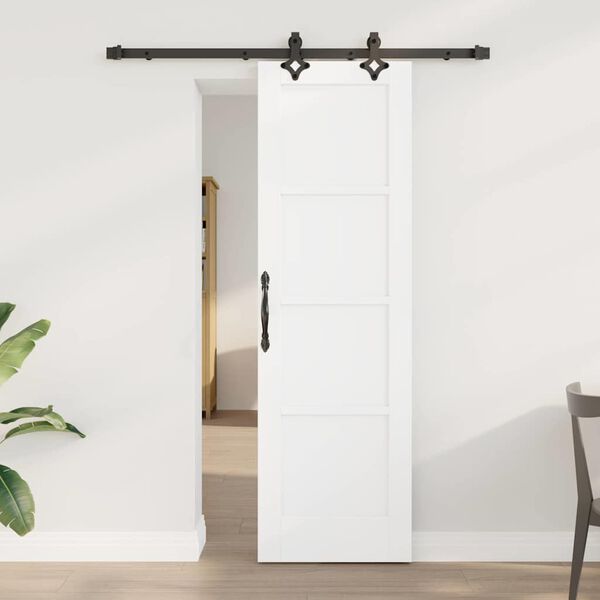 vidaXL Porte coulissante ORKDAL Blanc 61 x 198,5 cm Pin massif