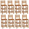 vidaXL Tabourets de bar lot de 8 bois massif d'acacia