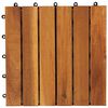 vidaXL Carreaux de terrasse 30x30 cm 10 pcs Acacia Motif vertical