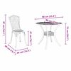 vidaXL Ensemble de salle &agrave; manger pour jardin 7 pcs Blanc Aluminium