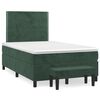vidaXL Sommier &agrave; lattes de lit avec matelas vert fonc&eacute; 120x190 cm