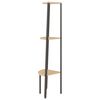 vidaXL &Eacute;tag&egrave;re d'angle 3 niveaux Marron clair et noir 45,5x31,5x120 cm