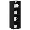 vidaXL Armoire suspendue avec stockage Ch&ecirc;ne noir 30 x 29,5 x 100 cm