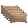 vidaXL Housse de coussin 6 pc HOUTEN Marron 40 x 70 cm Tissu Chenille
