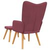 vidaXL Chaise de relaxation avec tabouret Rouge bordeaux Tissu