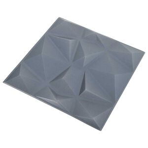 vidaXL Panneaux muraux 48 pcs Gris Diamant 50 x 50 cm Mousse XPS