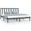 vidaXL Cadre de lit sans matelas gris bois massif de pin 180x200 cm