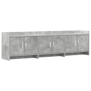 vidaXL Meuble TV 168 x 33 x 47 cm Gris b&eacute;ton Bois d'ing&eacute;nierie