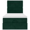 vidaXL Cadre de lit ottoman avec matelas vert fonc&eacute; 80x200 cm velours