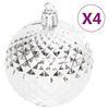 vidaXL Ensemble de boules de No&euml;l 70 pcs Argent&eacute; et blanc