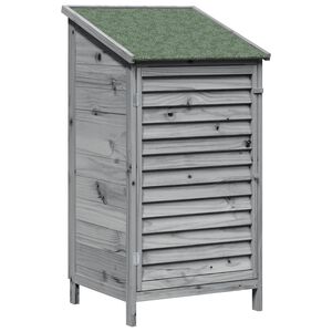 vidaXL Abri de jardin Gris 59 x 56 x 113,5 cm Bois de Sapin Massif