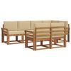 vidaXL Ensemble de canap&eacute;s d'ext&eacute;rieur 7 pc Naturel et Beige