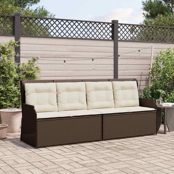 vidaXL Banc de jardin Marron polyrotin