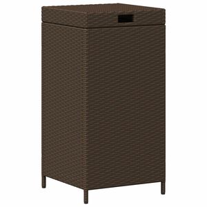 vidaXL Bac &agrave; d&eacute;chets ext&eacute;rieur Marron 40 x 40 x 80 cm polyrotin