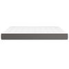 vidaXL Matelas de lit à ressorts ensachés Gris 160x200x20cm Similicuir