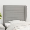 vidaXL T&ecirc;te de lit avec oreilles Gris clair 93x23x118/128 cm Tissu