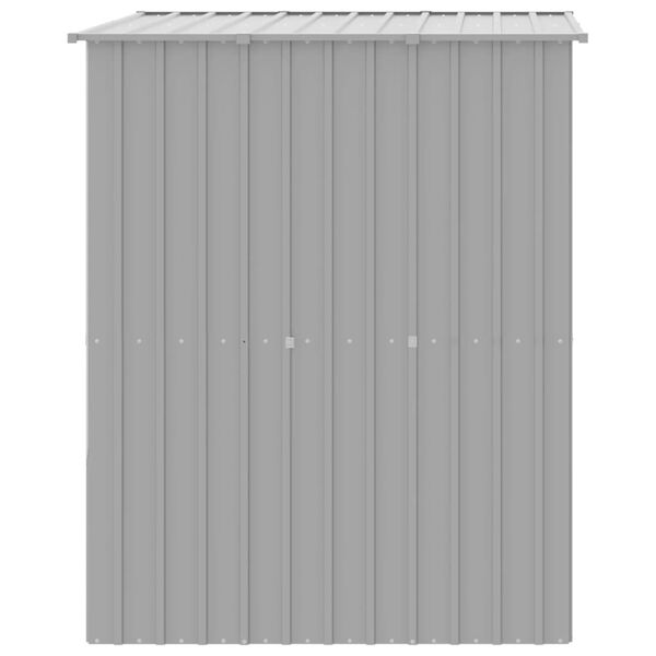 vidaXL Niche pour chien avec toit gris clair acier galvanis&eacute;