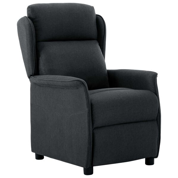 vidaXL Fauteuil inclinable Gris fonc&eacute; Tissu