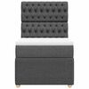 vidaXL Sommier &agrave; lattes de lit avec matelas Gris fonc&eacute; 100x200cm Tissu