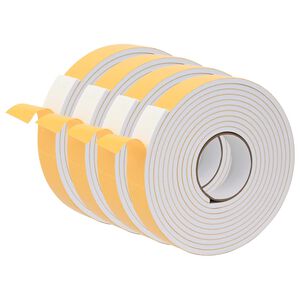 vidaXL Ruban adh&eacute;sif en mousse 4 pcs Blanc 30mm x 5m Mousse CR