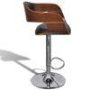 vidaXL Tabouret de bar bois courbé et similicuir