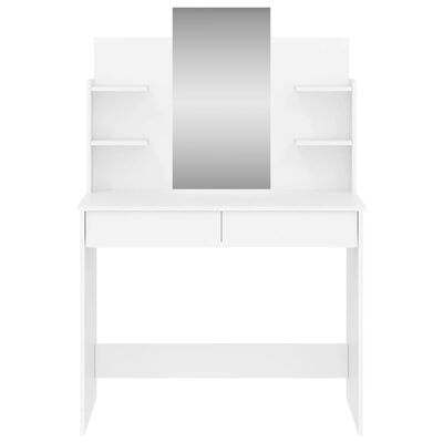 vidaXL Coiffeuse avec miroir blanc 96x39x142 cm
