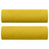 vidaXL Coussins décoratifs lot de 2 Jaune Ø15x50 cm Velours