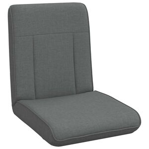 vidaXL Fauteuil de sol ajustable Gris fonc&eacute; Tissu