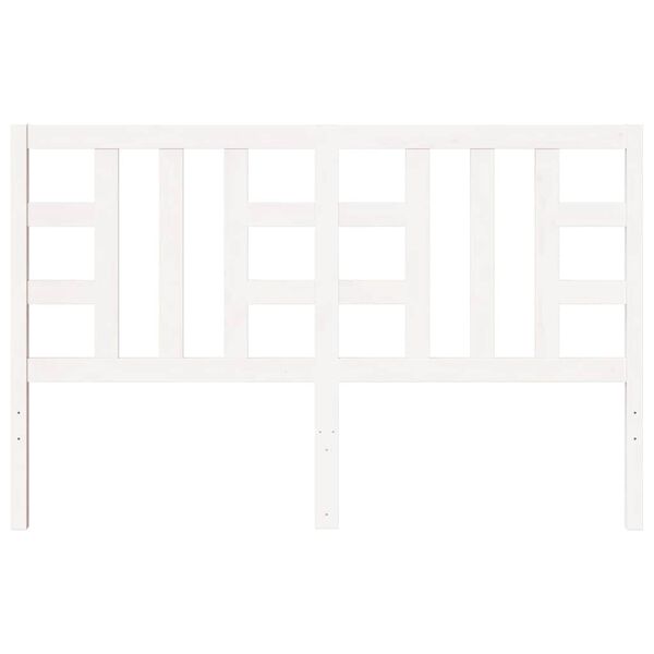 vidaXL T&ecirc;te de lit Blanc 156x4x100 cm Bois massif de pin