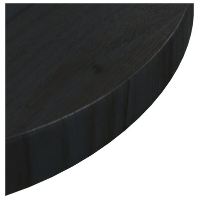vidaXL Dessus de table Noir Ø30x2,5 cm Bois de pin massif