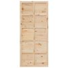 vidaXL Porte de grange Marron 90 x 2,5 x 208 cm Bois de pin massif
