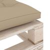 vidaXL Repose-pied palette de jardin avec coussin beige bois de pin