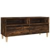 vidaXL Meuble TV ch&ecirc;ne fum&eacute; 100x34,5x44,5 cm bois d'ing&eacute;nierie