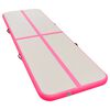 vidaXL Tapis gonflable de gymnastique avec pompe 400x100x10cm PVC Rose