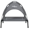 vidaXL Lit pour chien avec auvent anthracite tissu Oxford et acier