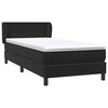 vidaXL Sommier &agrave; lattes de lit avec matelas noir 80x220 cm velours