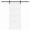 vidaXL Porte coulissante Blanc 93 x 211 cm Pin massif